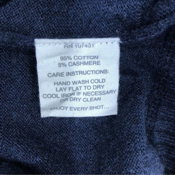 Linksoul Button Henley Cashmere Kissed Sweater with Pockets in Navy Blue Size M - Picture 4 of 12